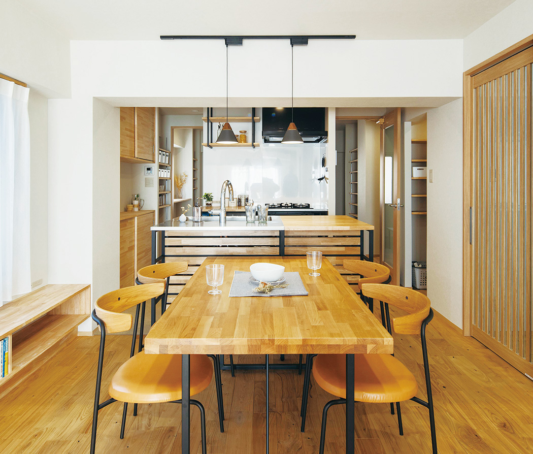 回遊性ある機能的な間取りに変えて景色を楽しみながら快適に暮らす